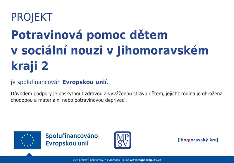 Projekt – Potravinová pomoc dětem v sociální nouzi 2026/2027