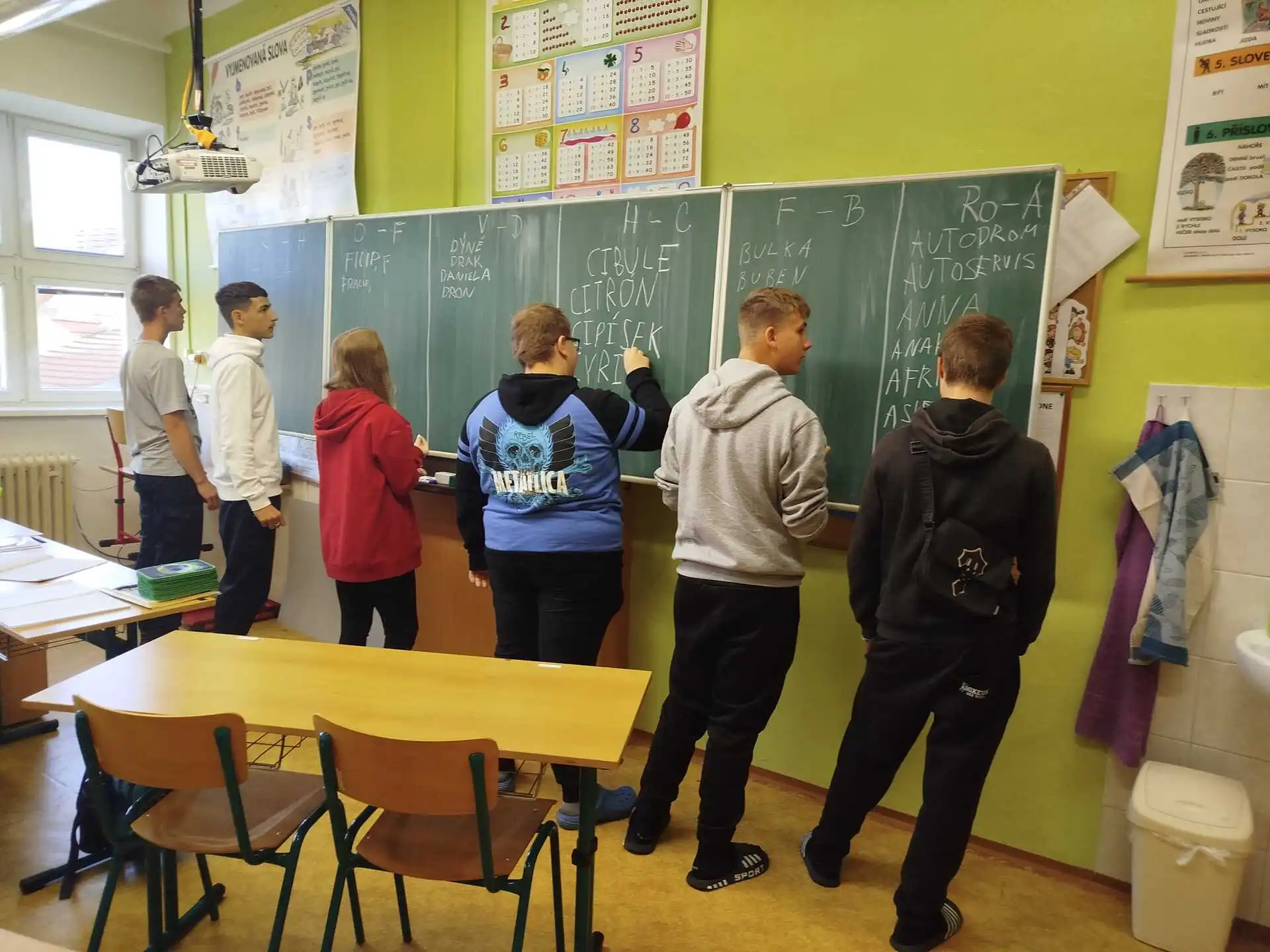 V hodině češtiny
