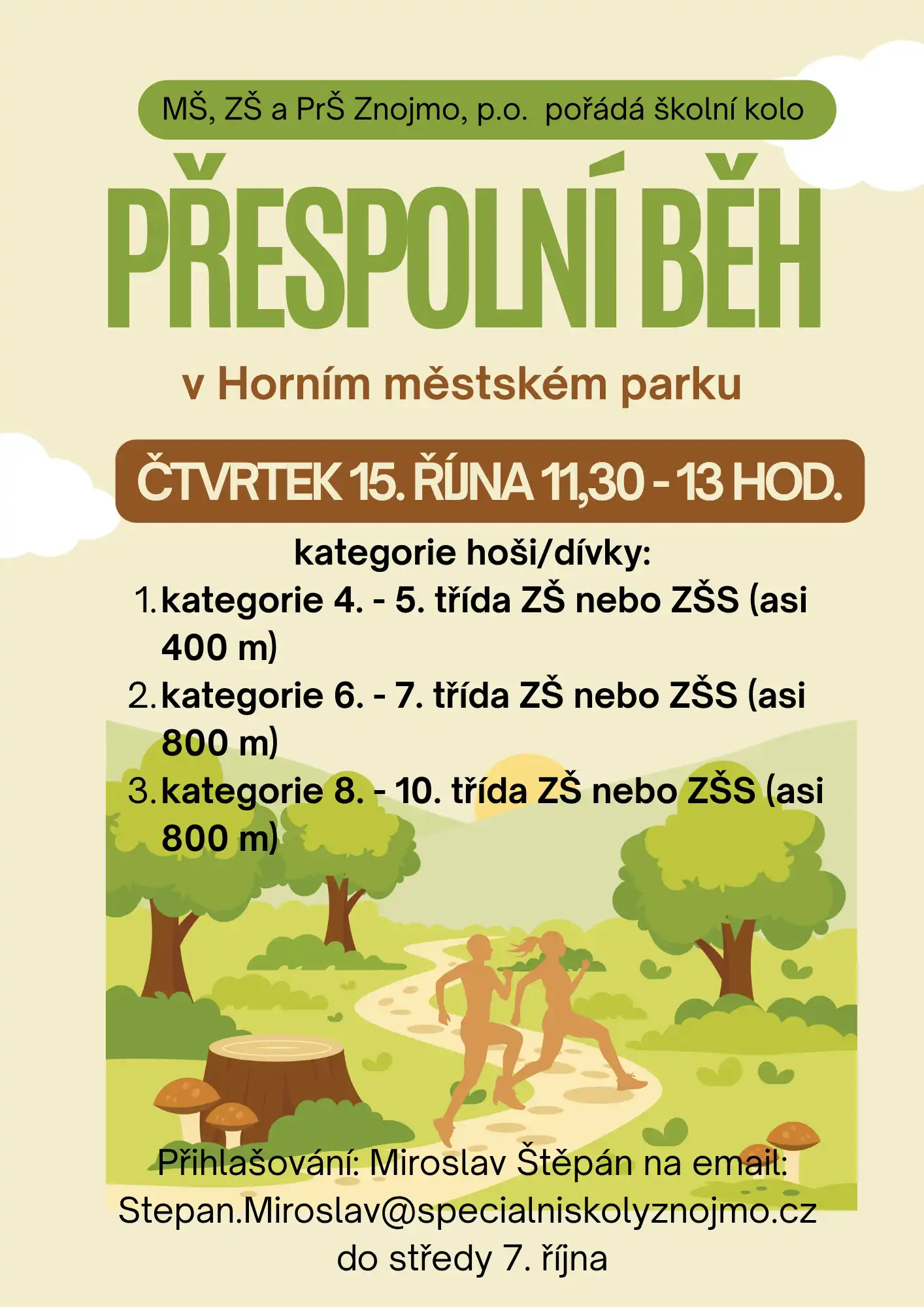 Přespolní běh 15. 10. 2026