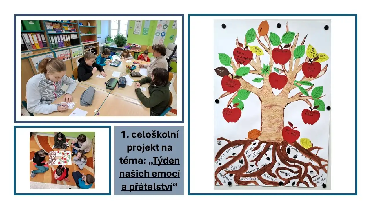 1. celoškolní projekt Osobnostní a sociální výchovy na téma: „Týden našich emocí a přátelství“